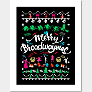 Broadway Ugly Christmas Sweater Posters and Art